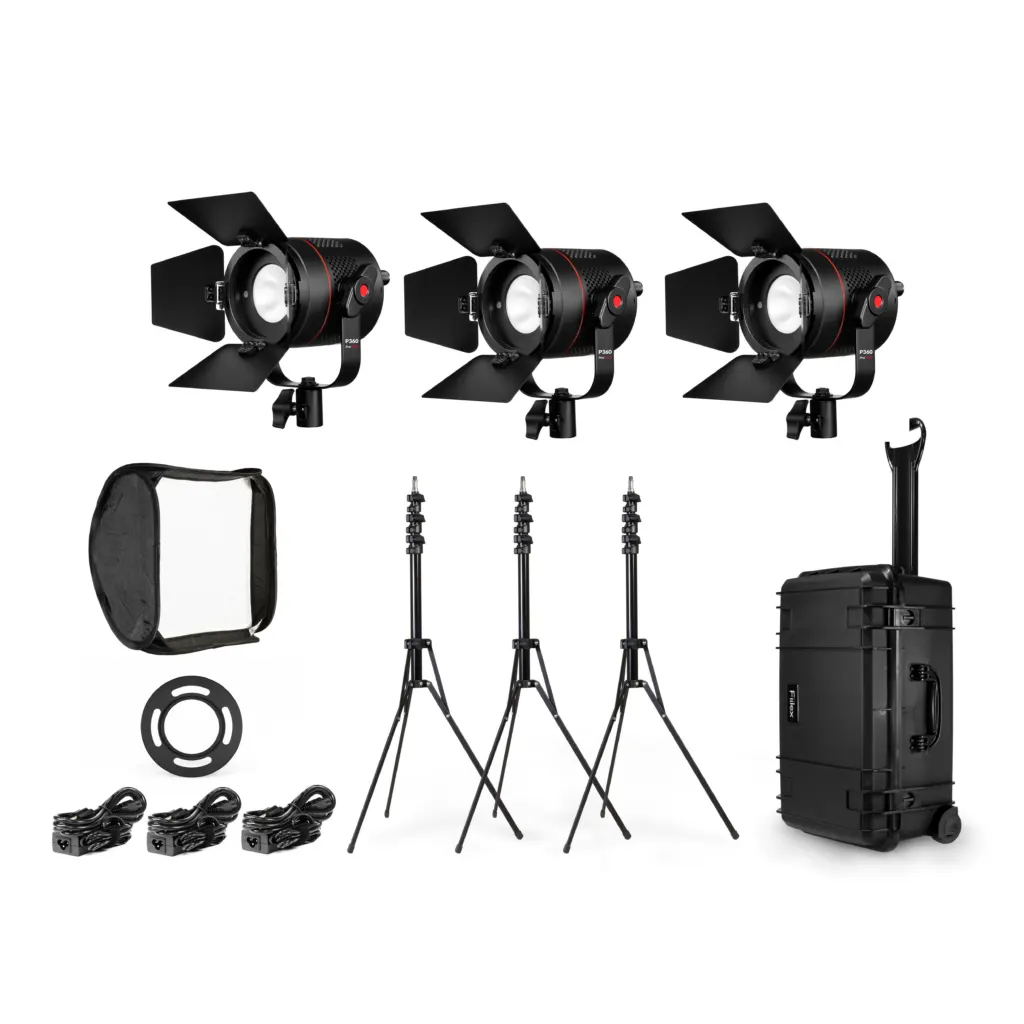 Valise d'eclairage 3 spots LED Filex P360